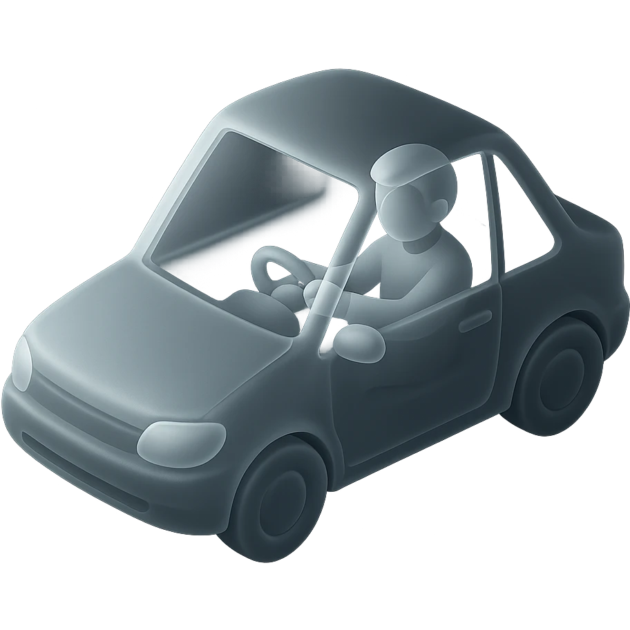 person driving a car emoji