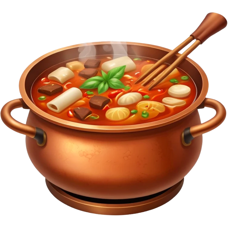 Old-style Sichuan hotpot with copper pot emoji