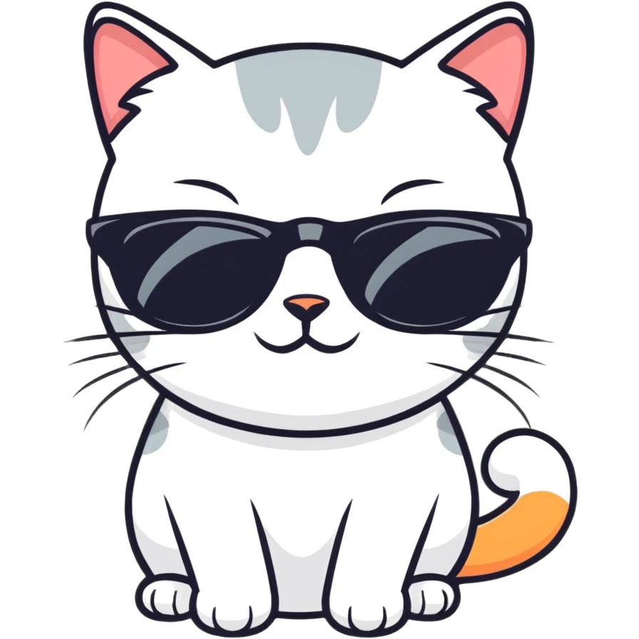 Cat with sunglasses emoji