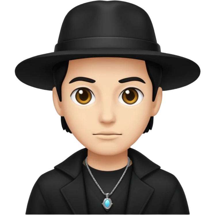 time traveler in black clothes emoji