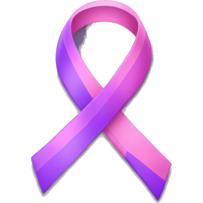 pink and purple ribbon  emoji