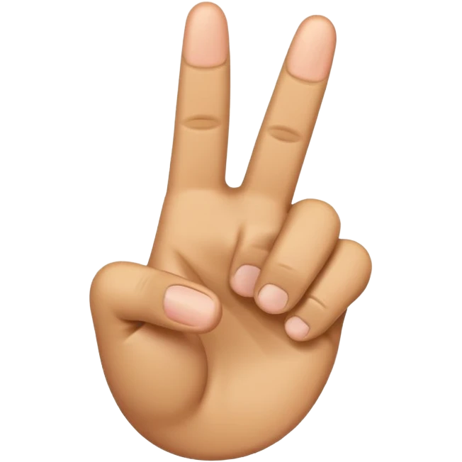 A hand emoji with the pointer finger middle finger and thumb up that looks like “YVL” emoji