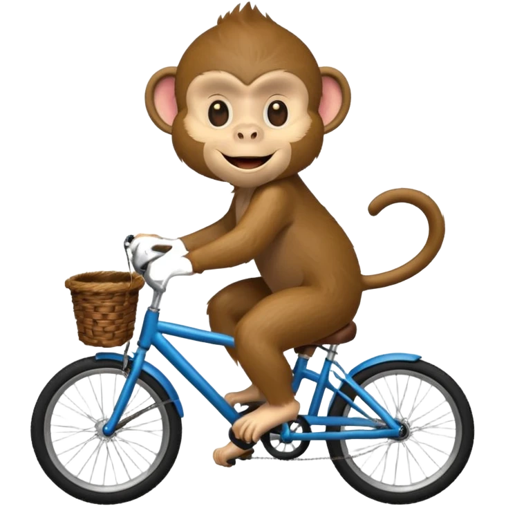 Monkey riding a bicycle emoji