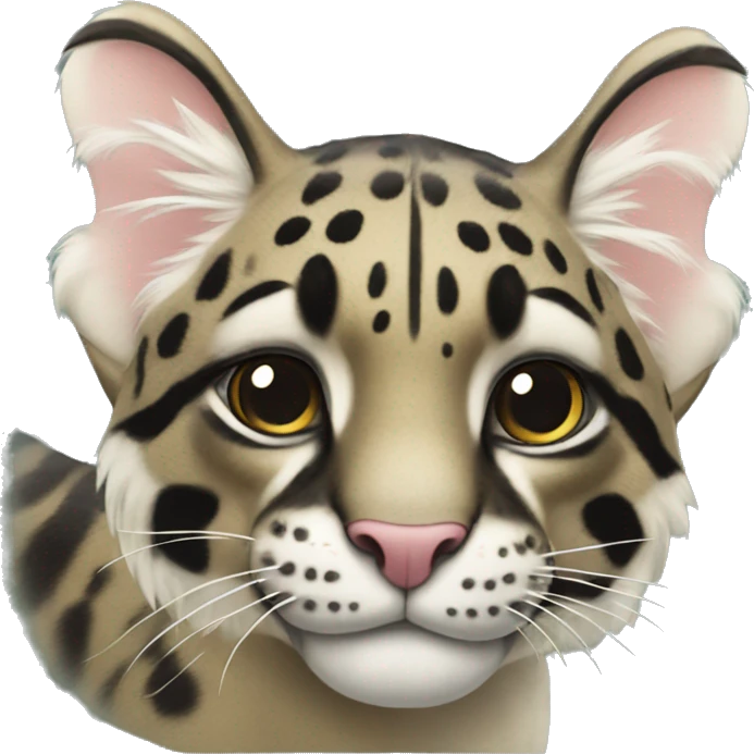 clouded leopard with fairy wings emoji