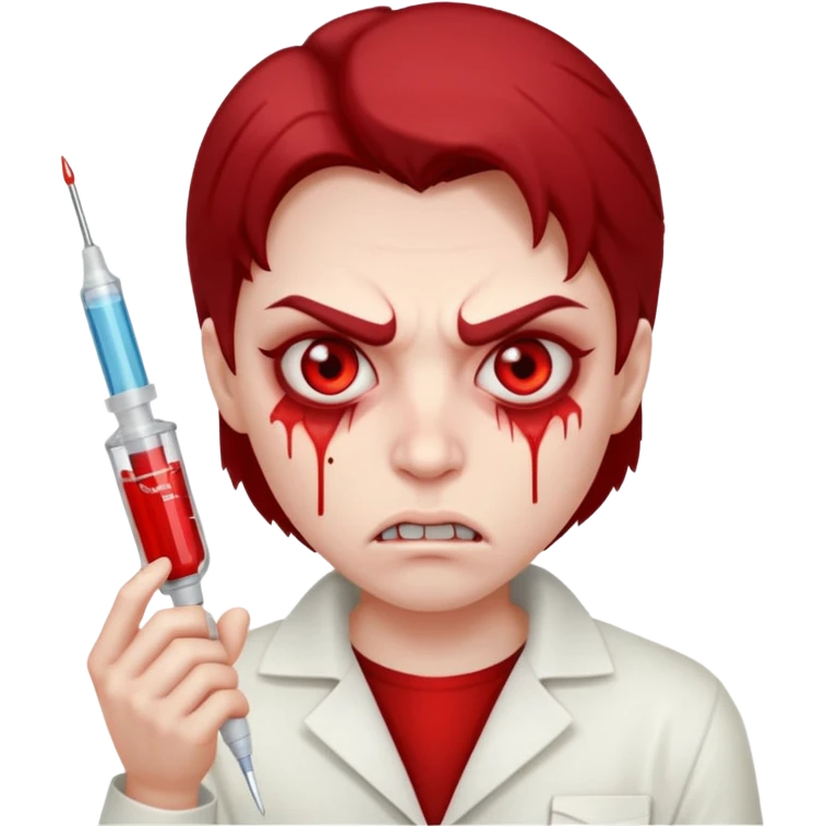 tired killer, bloody eyes. 😡🫩😈 combo emoji