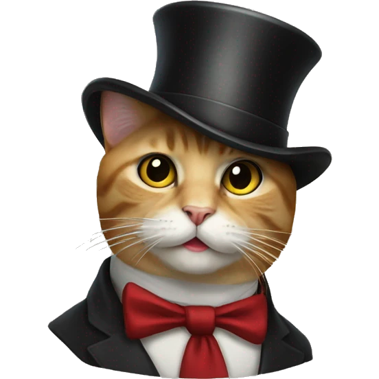 cat with tophat emoji