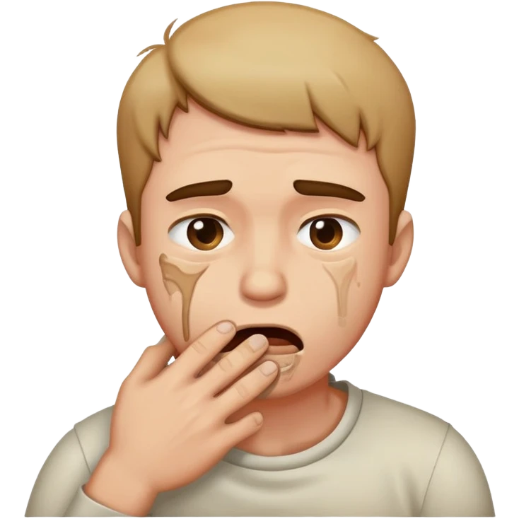Man choking  himself￼ emoji