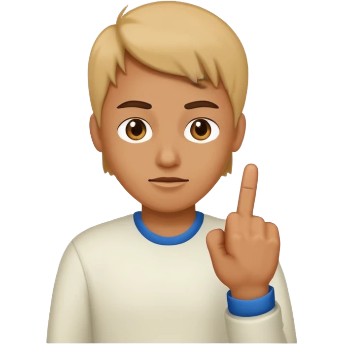 A dude doing a middle finger  emoji