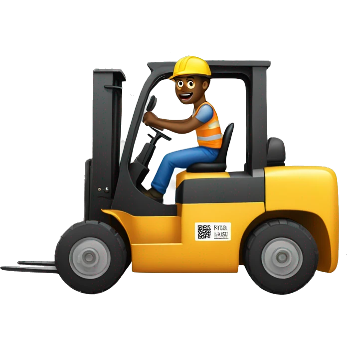 man on a forklift emoji