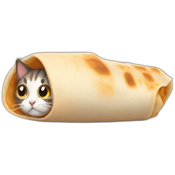 Cat burrito emoji