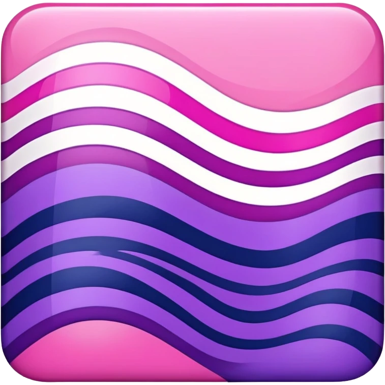 "A wavy pink and navy rectangle with a purple bold stripe in the middle emoji