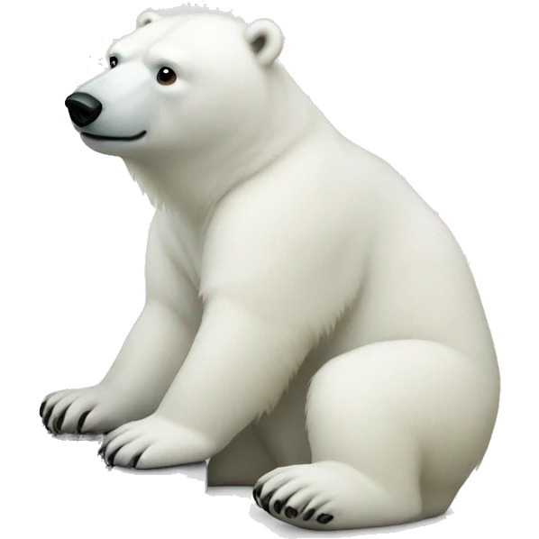 Polar Bear using Computer emoji