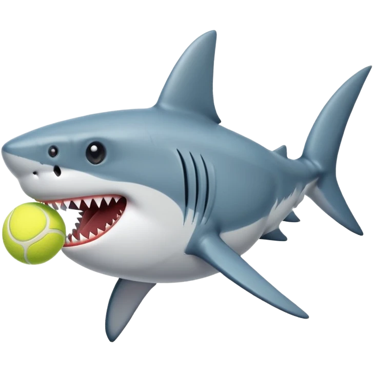 Shark with tennis emoji