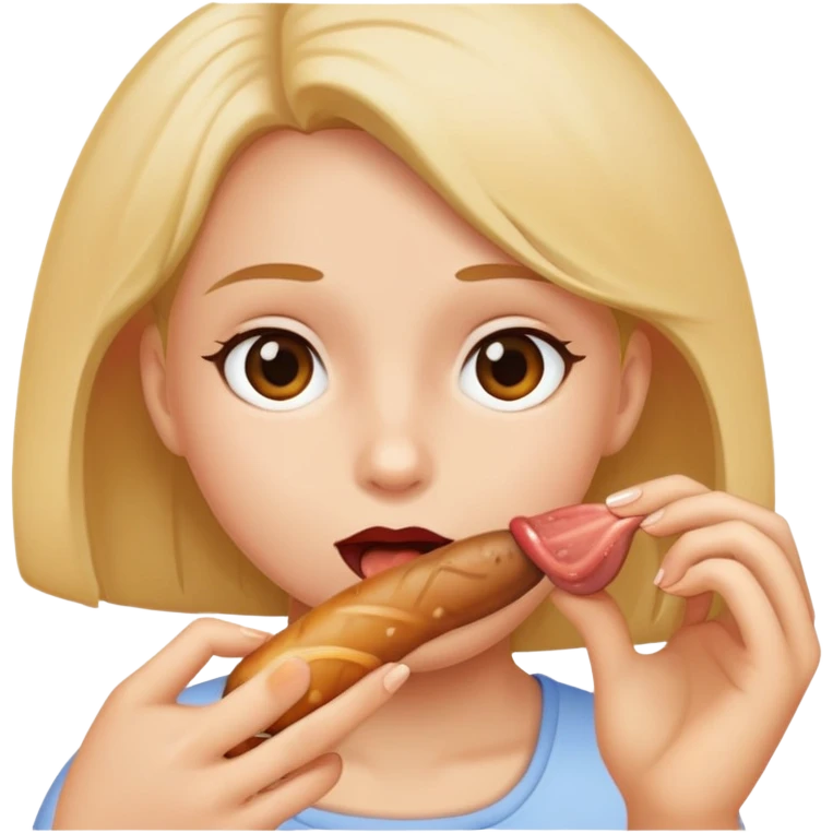 A girl is eating dick emoji