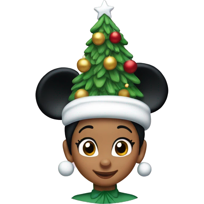 minnie mouse Christmas emoji