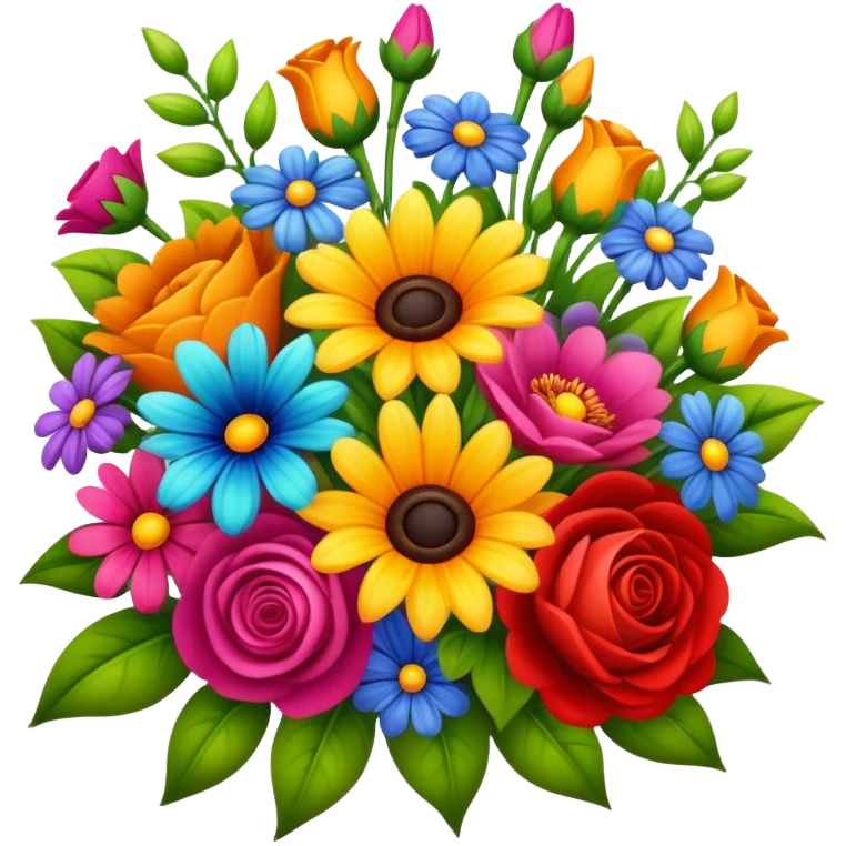 colorful bouquet of flowers emoji