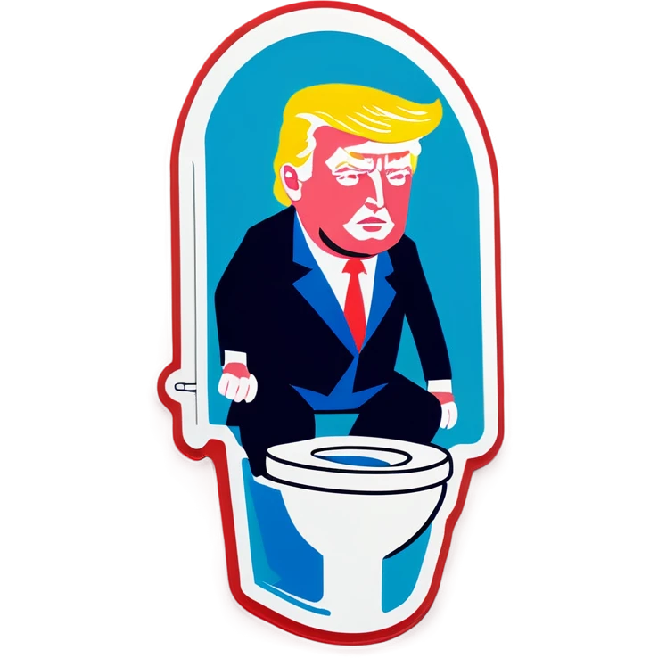 Musk on toilet and trump at urinal emoji