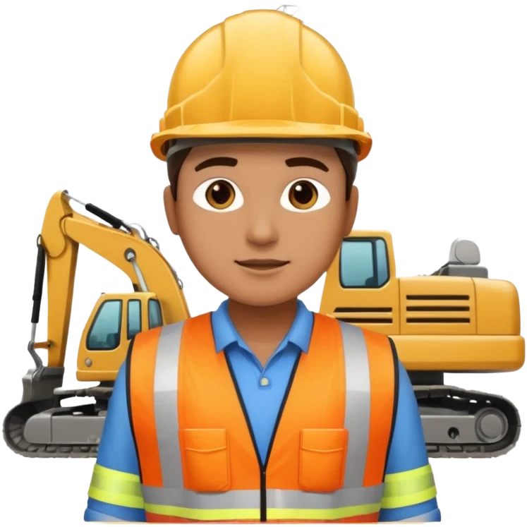 civil engineer at construction site emoji