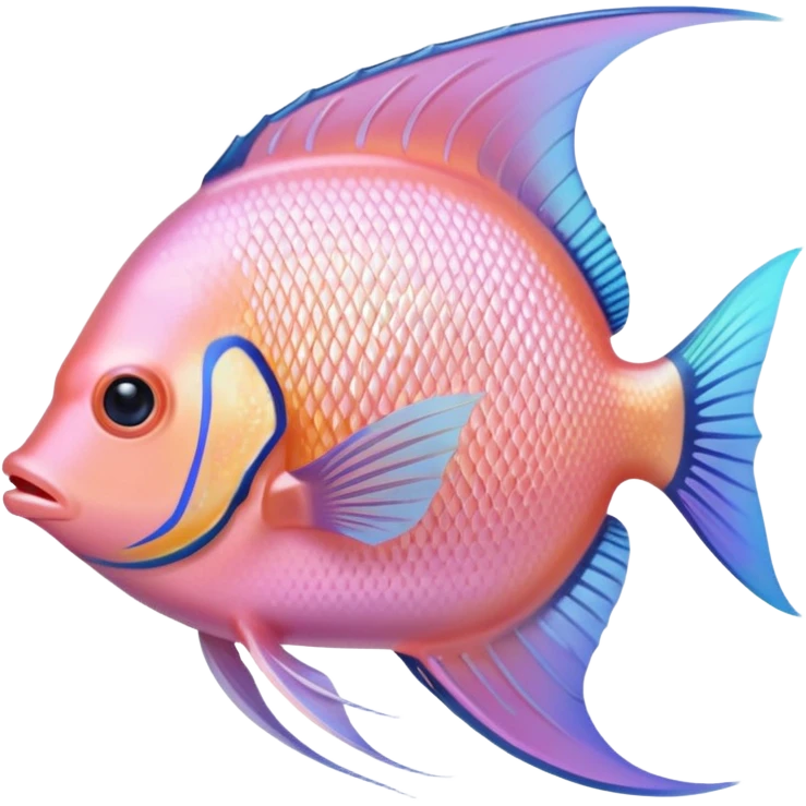 Pastel pink Angel fish emoji