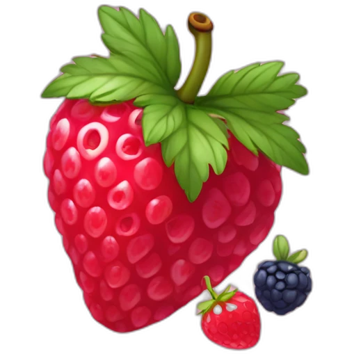 fraise et framboise et myrtille et fruit emoji