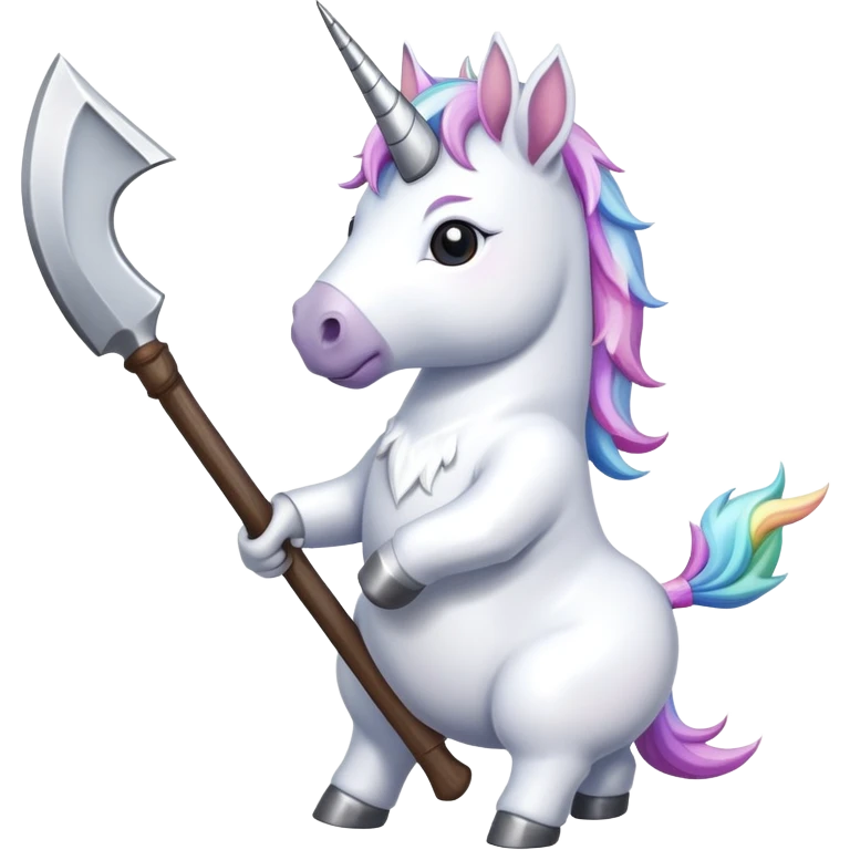 unicorn with a hatchet  emoji