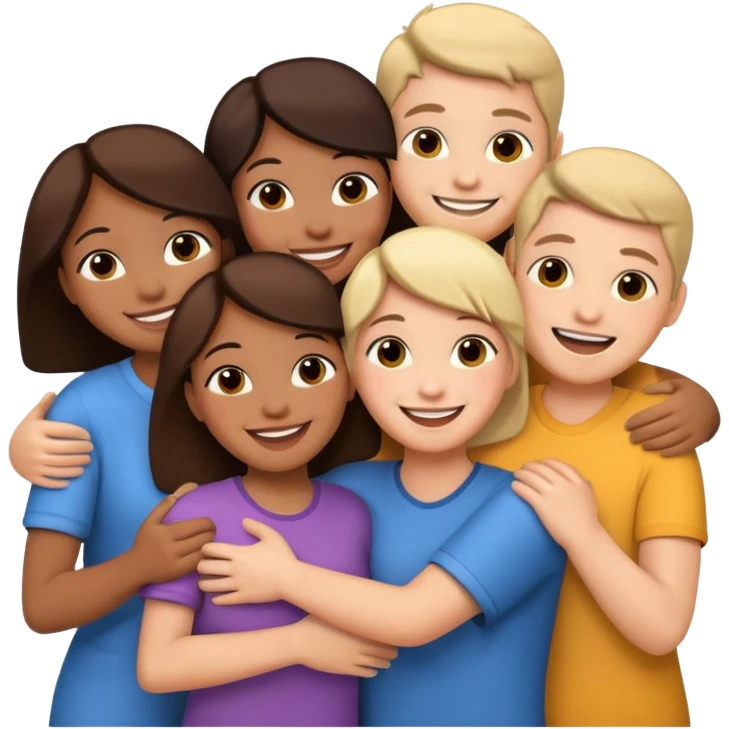Abrazo grupal emoji