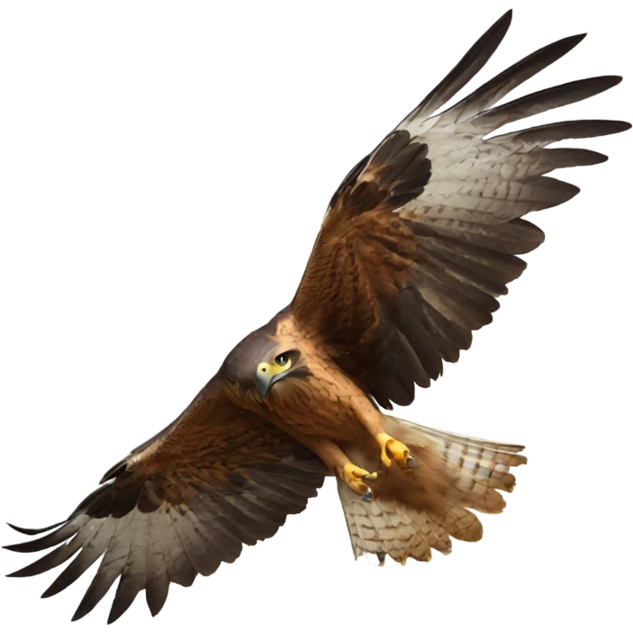 A hawk spitting emoji