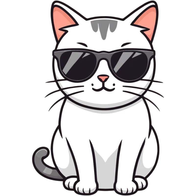 Cat with sunglasses emoji