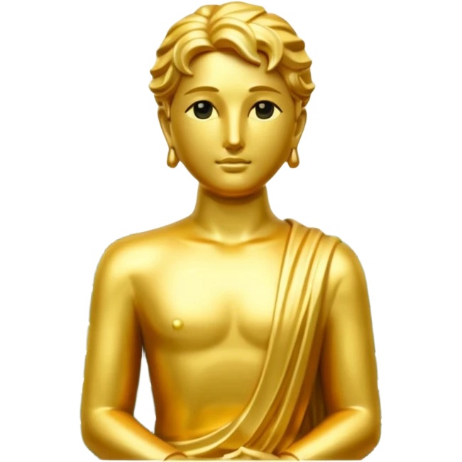 Golden Statue in Jungle emoji