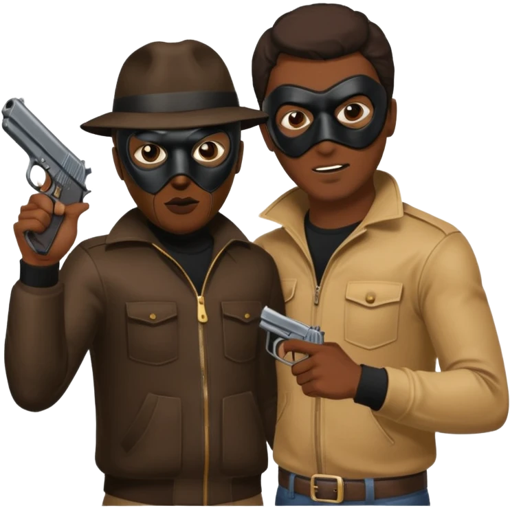 Chicago savage standing over his opposition pointing his gun and put one of those old 1970 burglary shisty mask emoji