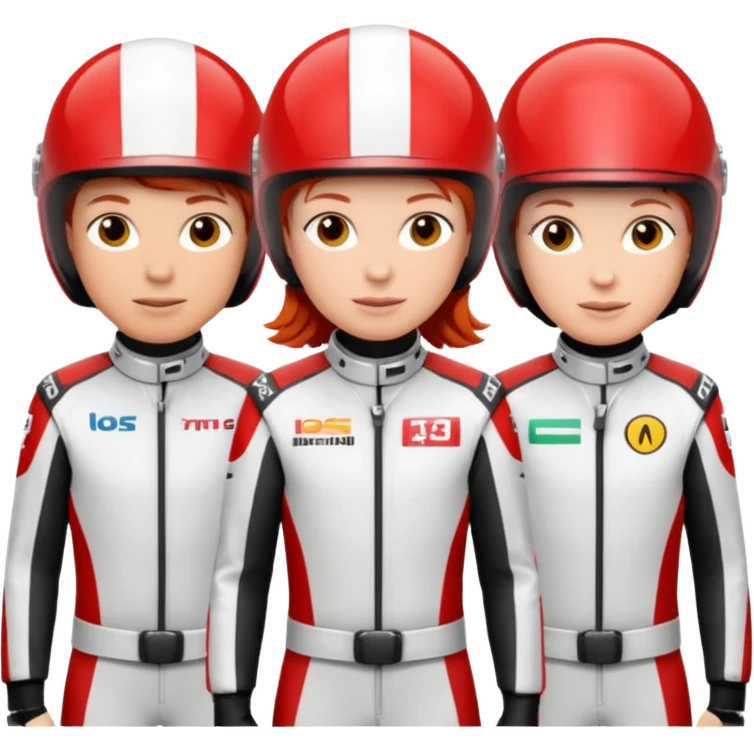 red haired racers emoji