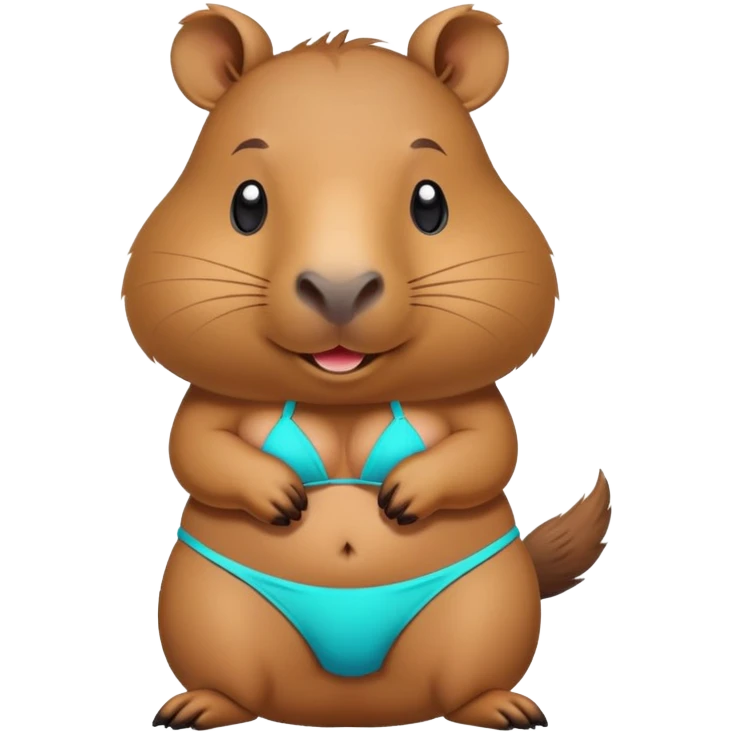 Capybara in bikini  emoji
