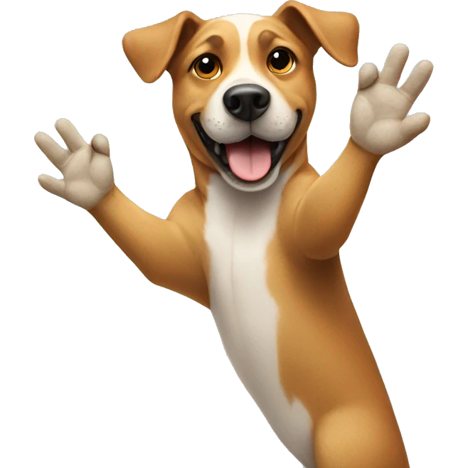Dog giving high five  emoji