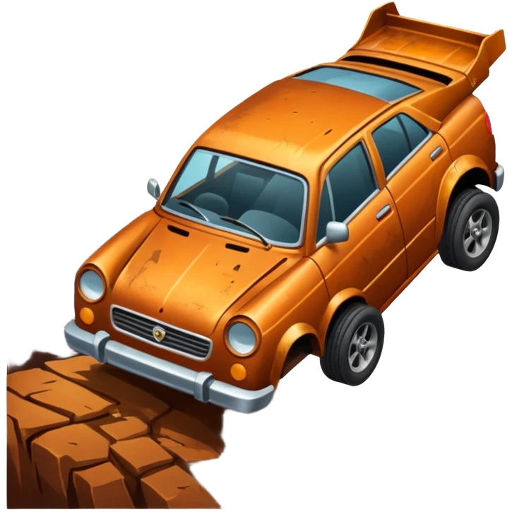 Car Fall in CLIFF  emoji