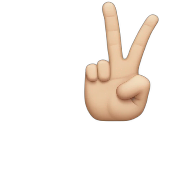 index finger and middle finger up emoji
