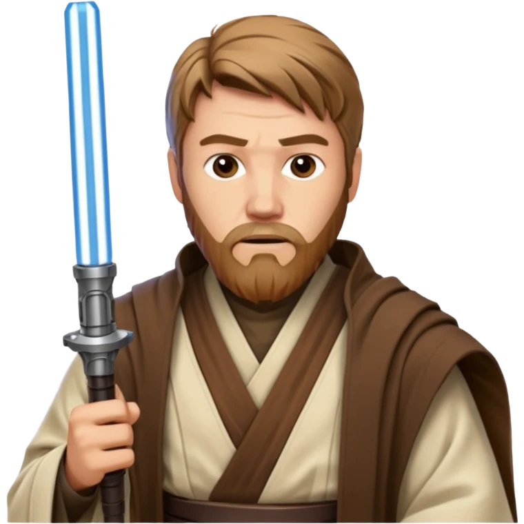 star wars master kenobi with lightsaber emoji