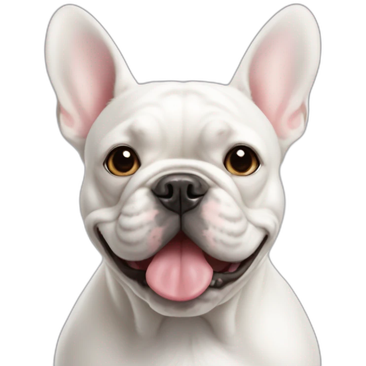 white french bulldog emoji