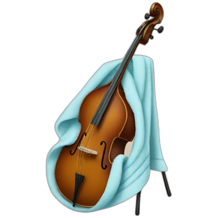 upright bass in a towel  emoji