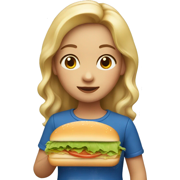 Dutch girl with a sandwich  emoji