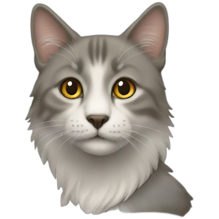 Un chat sur un chien emoji