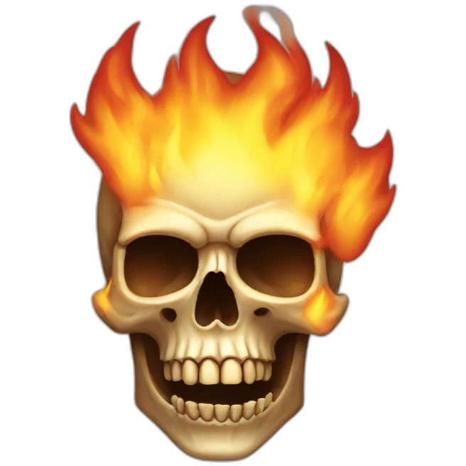 Skull fire emoji