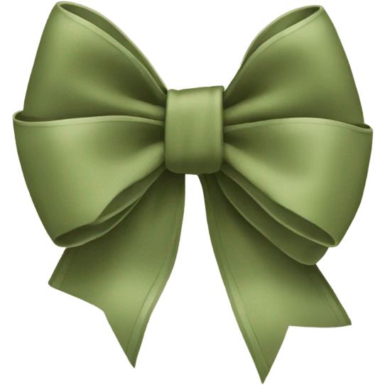 Khaki green bow  emoji