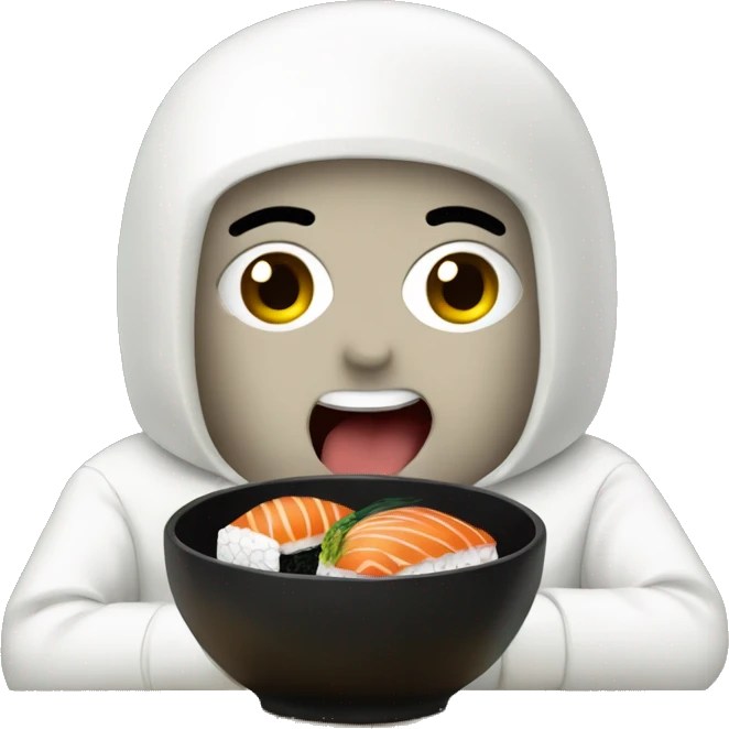 Escarabajo comiendo sushi emoji