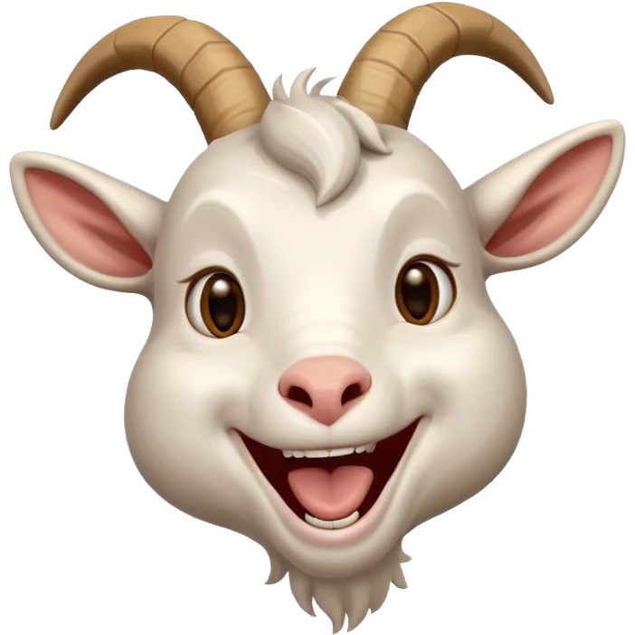 Goat laugh emoji