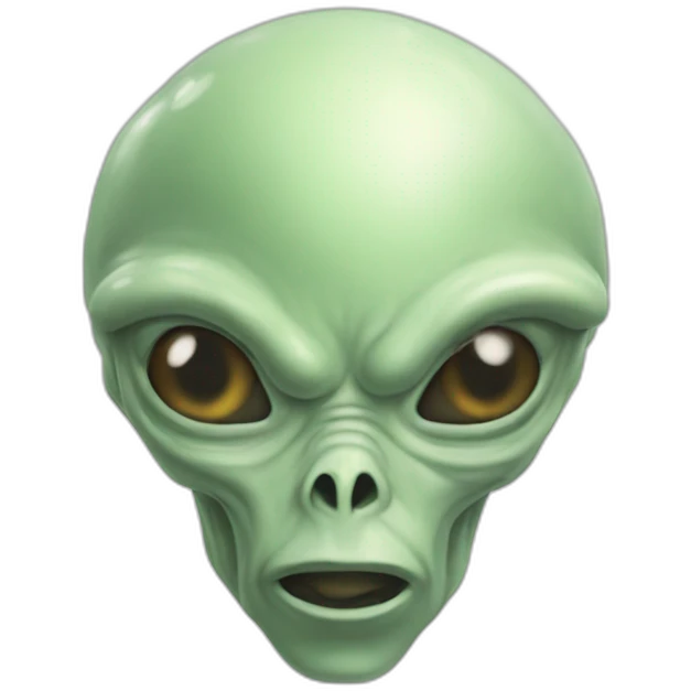 Alien smooth brain emoji