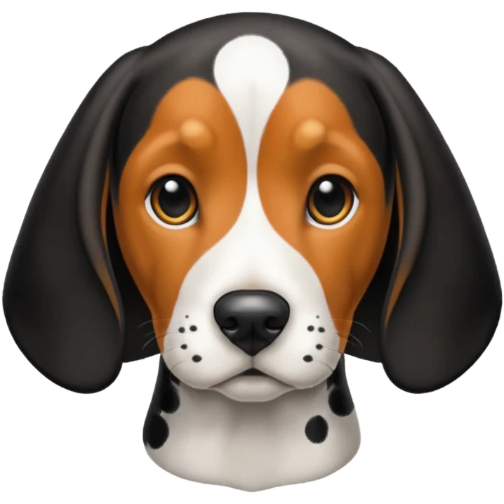 Black and white spotted coonhound emoji