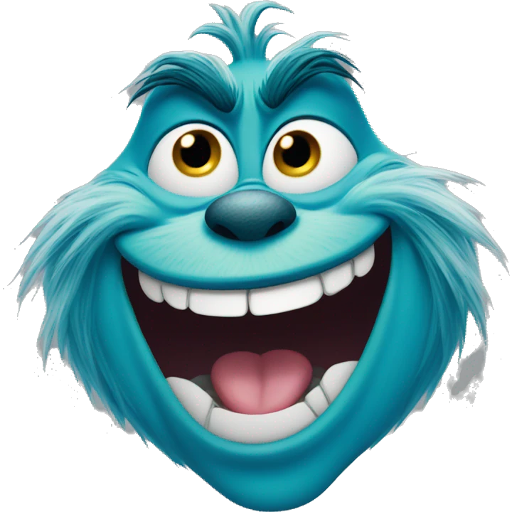 blue smiling grinch emoji