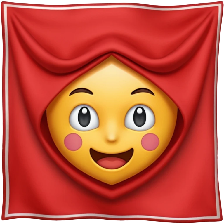 maak een geen gezicht van alleen een rood zakdoek geen andere dingen er op heen, zo'n oudewetse zakdoek rood emoji
