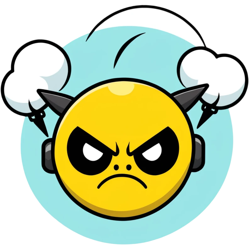 Angry face with steam coming from ears emoji