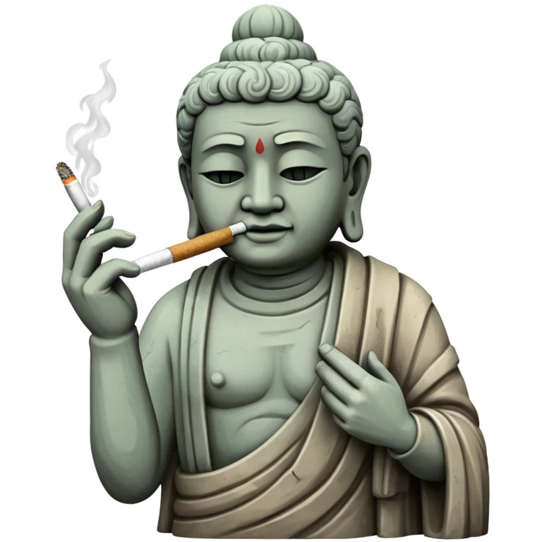 moyai with cigarette emoji